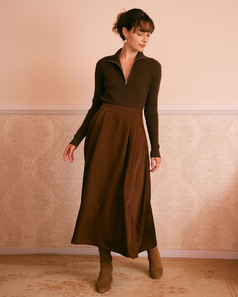 The Coffee Half Zip Sweatshirt Tops - RIHOAS