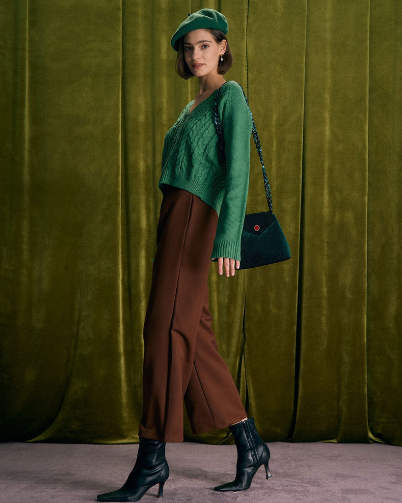 The Coffee Slant Pocket Straight Pants Bottoms - RIHOAS