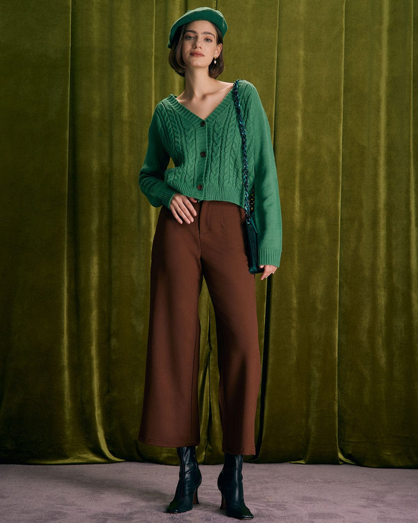 The Coffee Slant Pocket Straight Pants Bottoms - RIHOAS