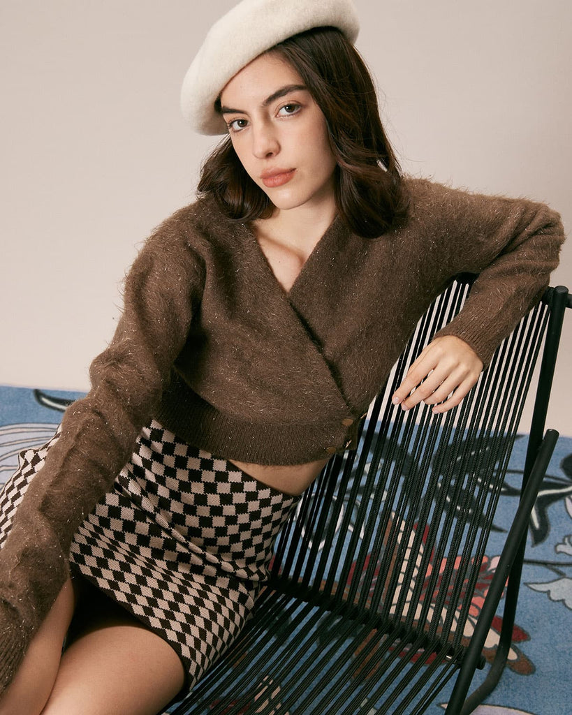 The Coffee Wrap Knitted Top Tops - RIHOAS