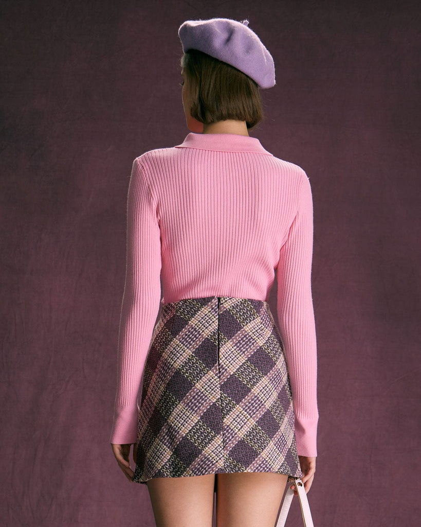 The Collared Long Sleeve Knit Top Tops - RIHOAS