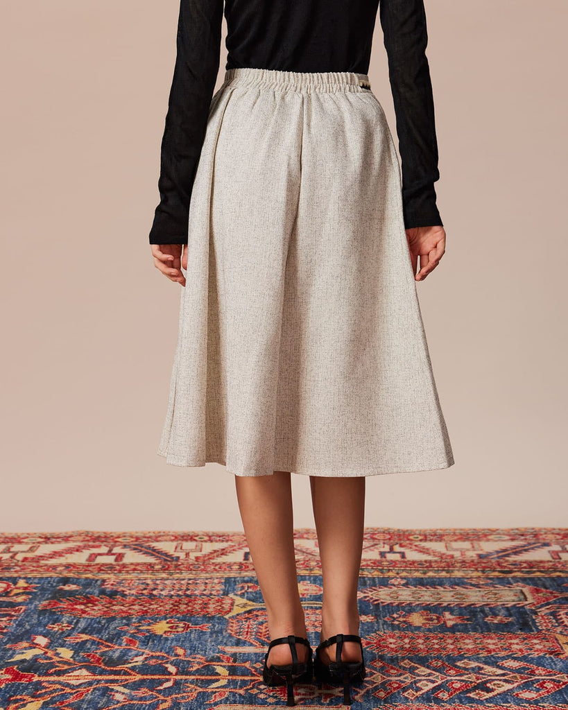 The Contrast Trim Midi Skirt Bottoms - RIHOAS