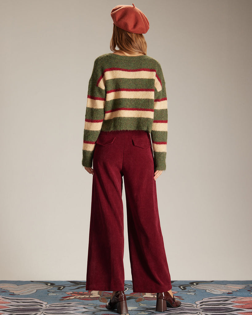 The Corduroy Wide-Leg Pants Bottoms - RIHOAS