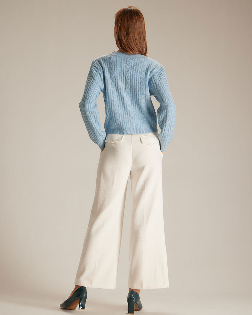The Corduroy Wide-Leg Pants Bottoms - RIHOAS