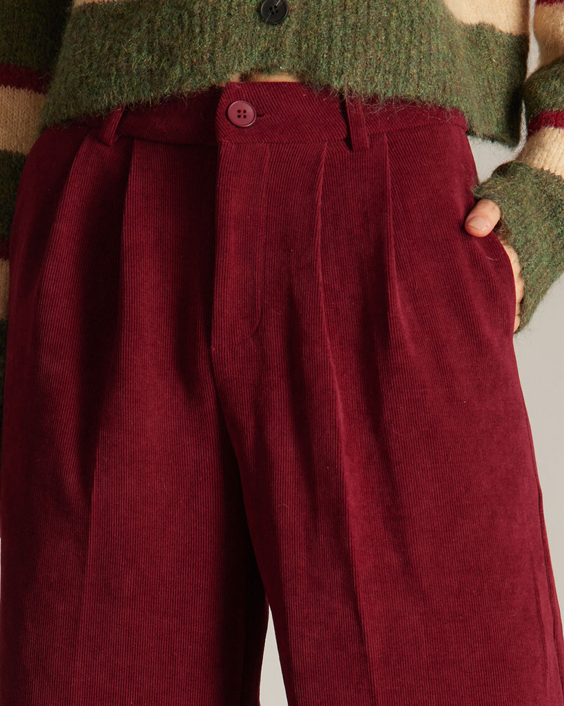 The Corduroy Wide-Leg Pants Bottoms - RIHOAS