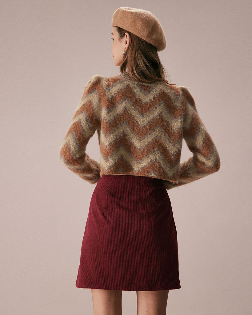 The Crew Neck Striped Crop Top Tops - RIHOAS