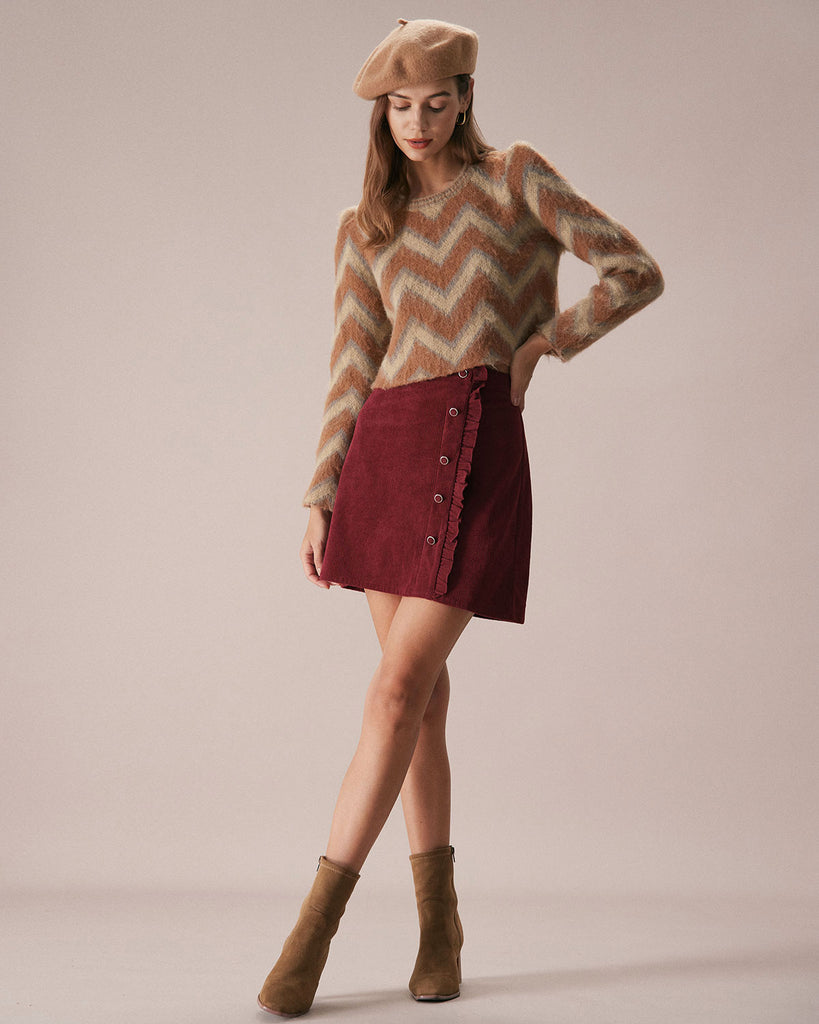The Crew Neck Striped Crop Top Tops - RIHOAS