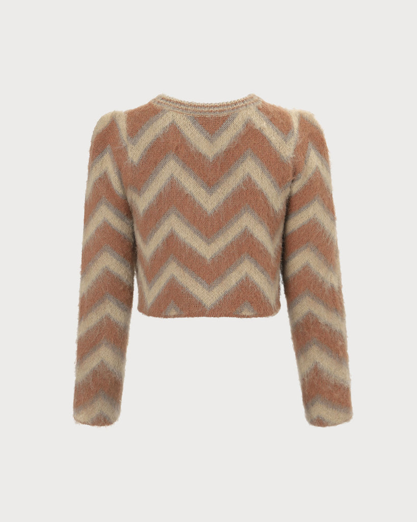 The Crew Neck Striped Crop Top Tops - RIHOAS