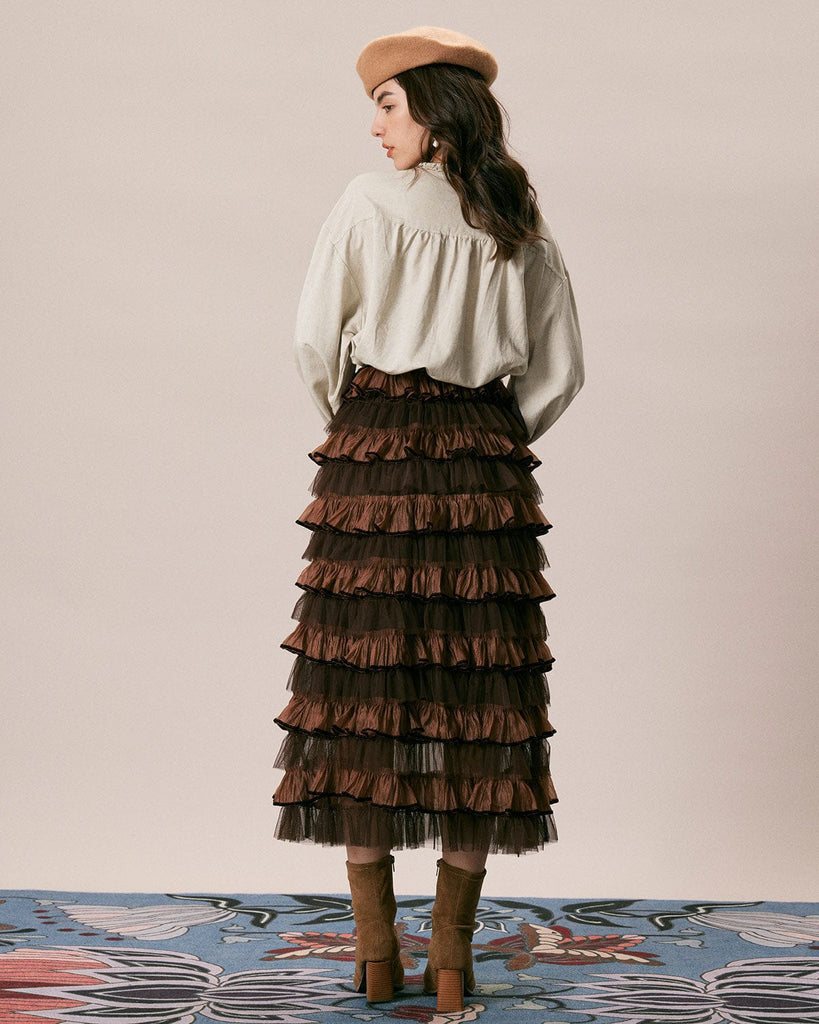The Embroidery Long Sleeve Blouse Tops - RIHOAS
