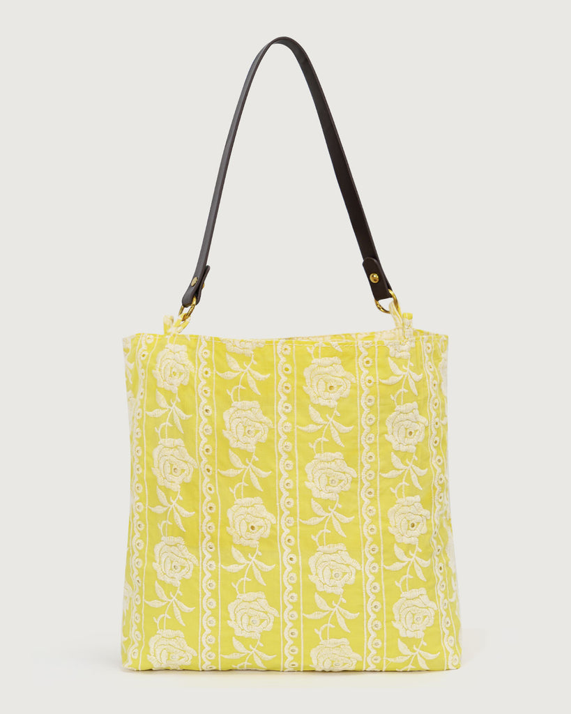 The Floral Embroidery Shoulder Bag Yellow Bags - RIHOAS