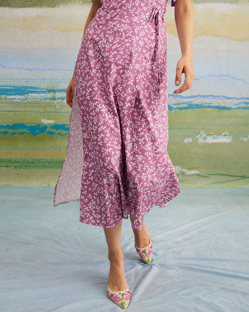 The Floral Puff Sleeve Maxi Dress Dresses - RIHOAS