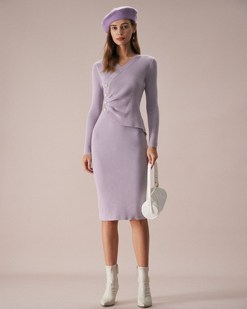 The French V-Neck Slim Dress Dresses - RIHOAS