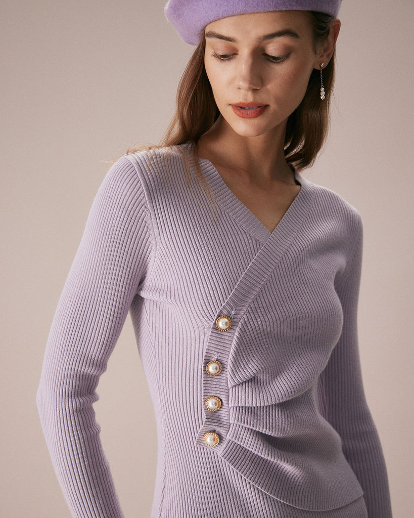 The French V-Neck Slim Dress Dresses - RIHOAS
