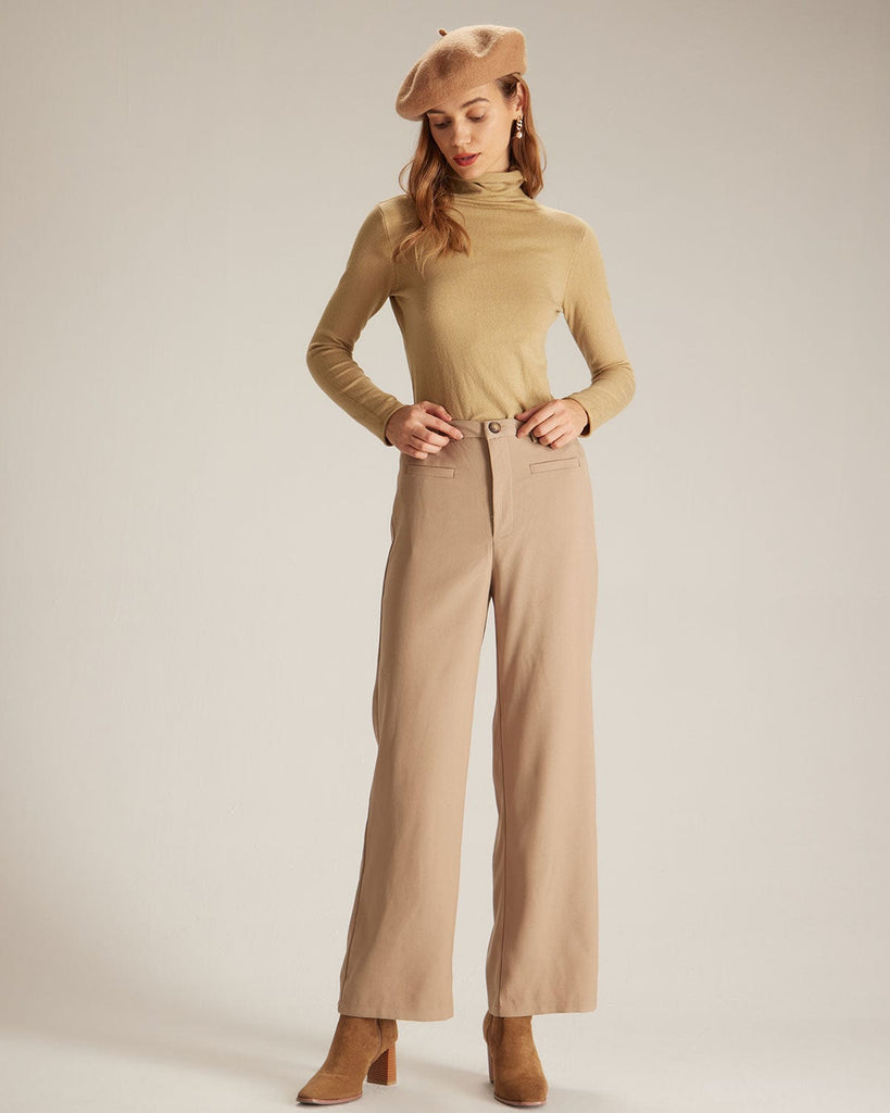 The Ginger Turtleneck Stretch Knit Top Tops - RIHOAS