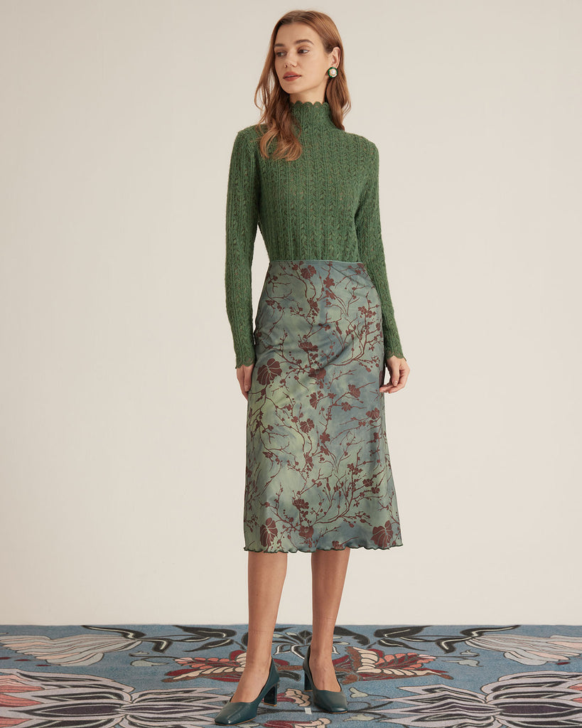 The Half High Neck Lace Top Tops - RIHOAS