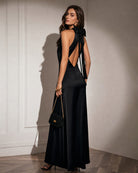 The Halter Neck Backless Maxi Dress - RIHOAS