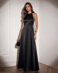 The Halter Neck Backless Maxi Dress - RIHOAS