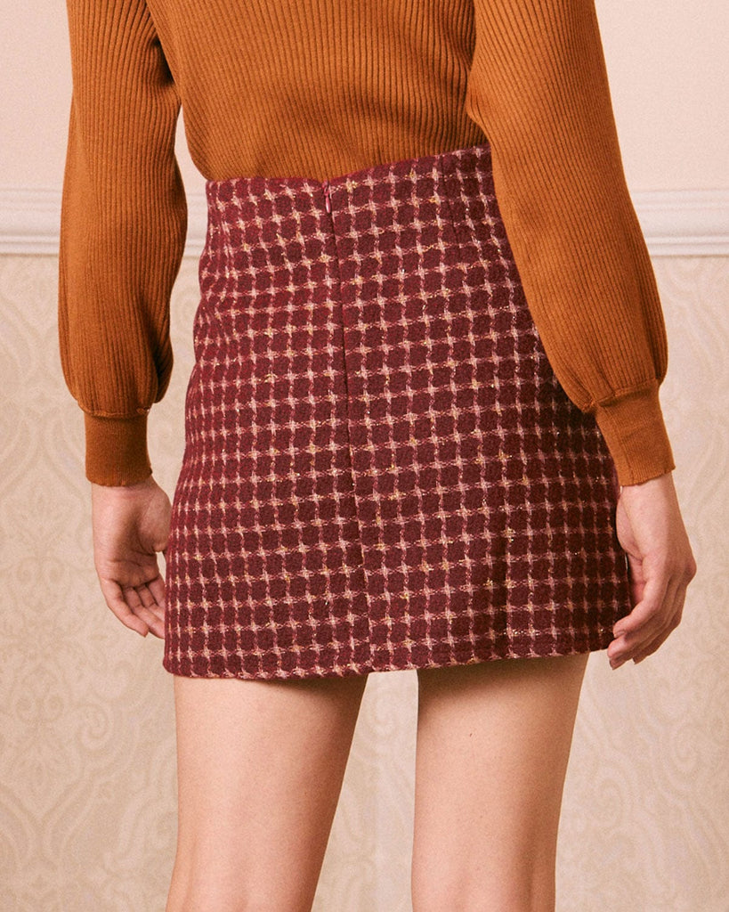 The High Waisted Plaid Mini Skirt Bottoms - RIHOAS