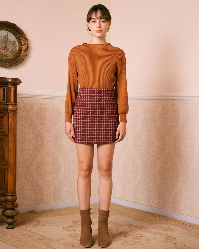 The High Waisted Plaid Mini Skirt Bottoms - RIHOAS