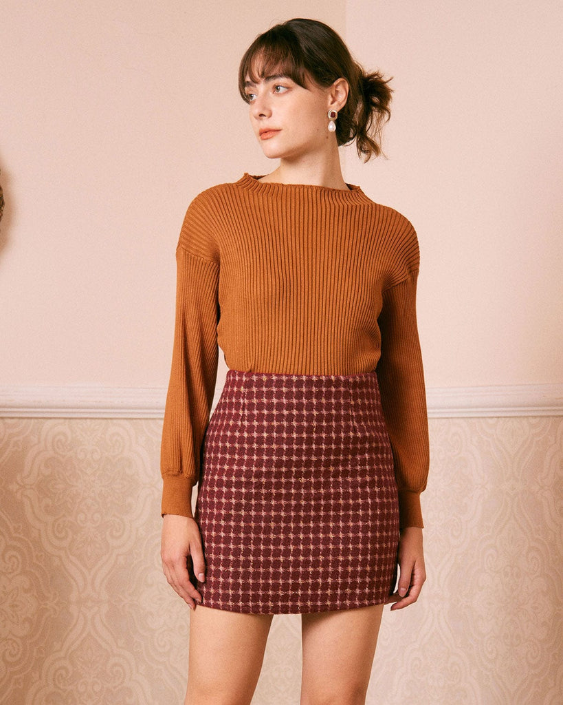 The High Waisted Plaid Mini Skirt Bottoms - RIHOAS