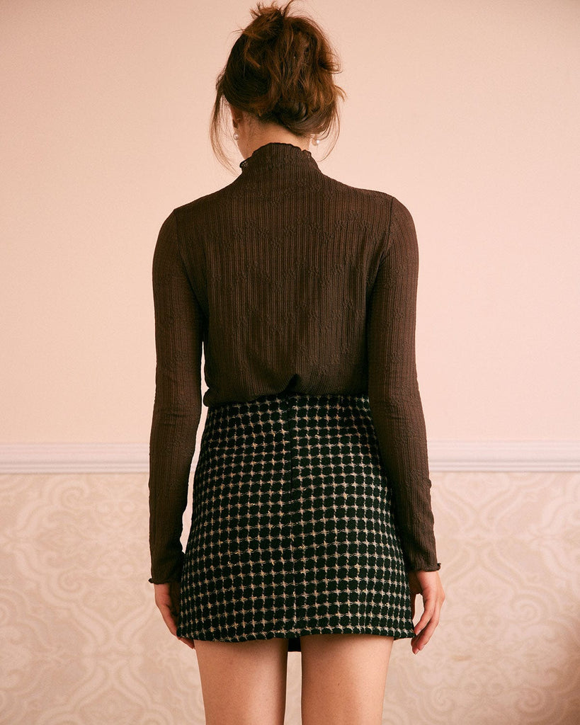 The High Waisted Plaid Mini Skirt Bottoms - RIHOAS