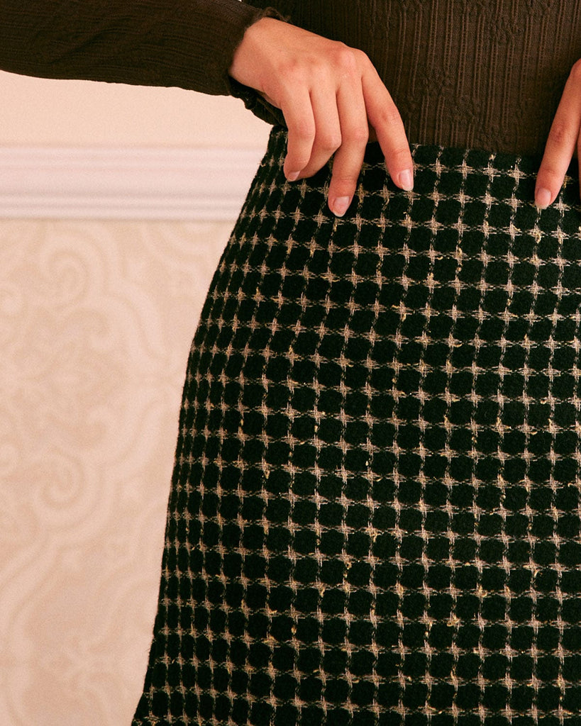 The High Waisted Plaid Mini Skirt Bottoms - RIHOAS
