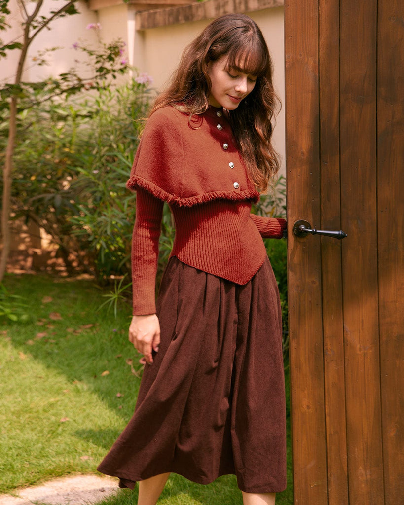 The High Waisted Pocket Midi Skirt Bottoms - RIHOAS