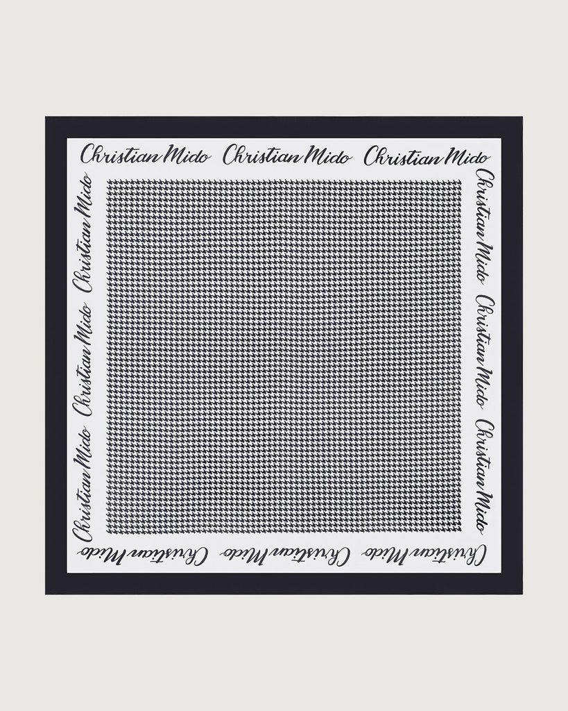 The Houndstooth Pattern Square Scarf Black Scarves - RIHOAS