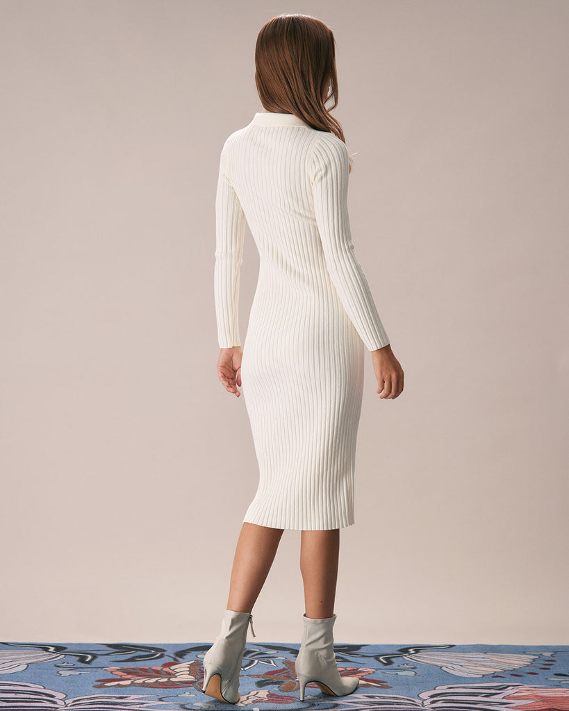 The Lapel Buttoned Slim Dress Dresses - RIHOAS