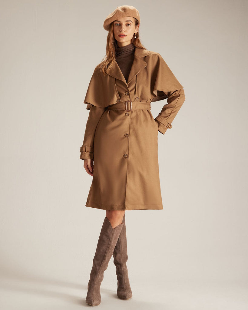 The Lapel Neck Single Breasted Coat Outerwear - RIHOAS