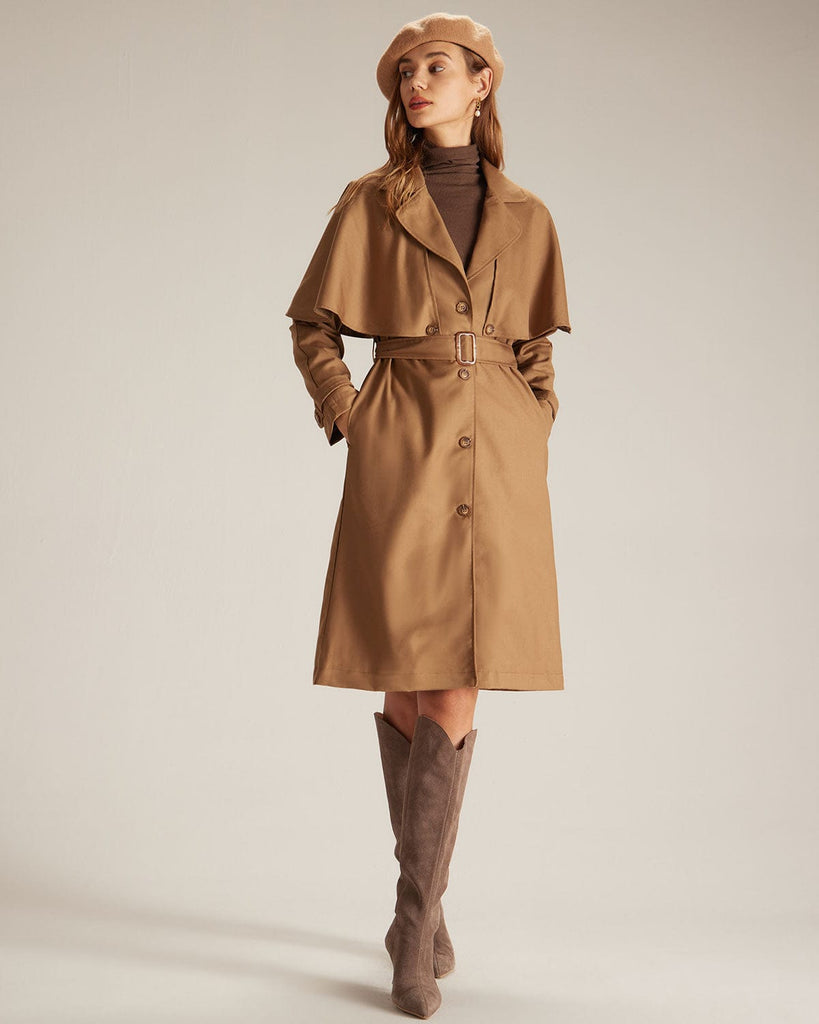 The Lapel Neck Single Breasted Coat Outerwear - RIHOAS