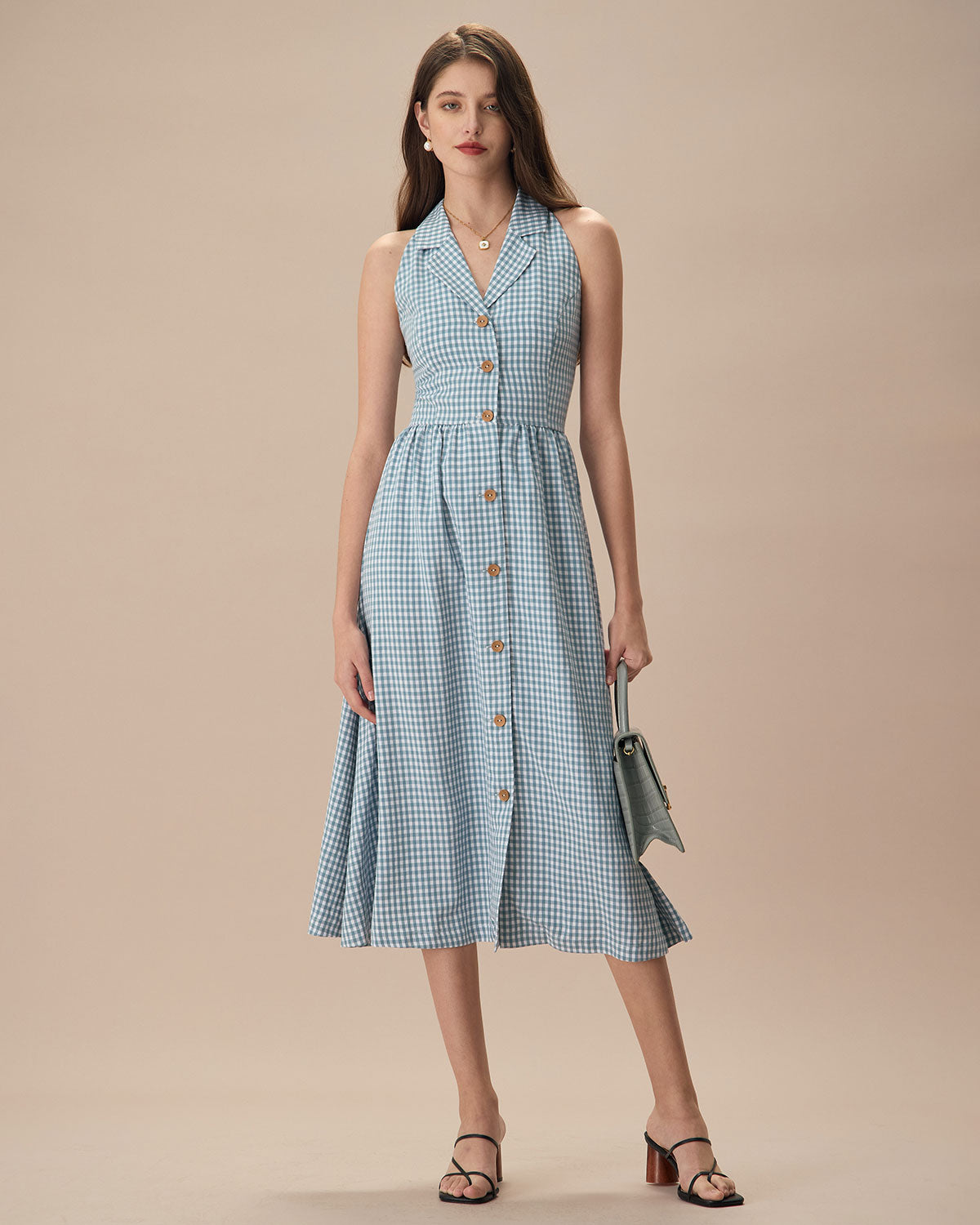 Plaid sleeveless dress deals