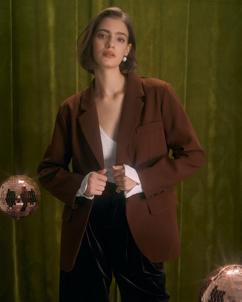 The Lapel Single Breasted Blazer Outerwear - RIHOAS