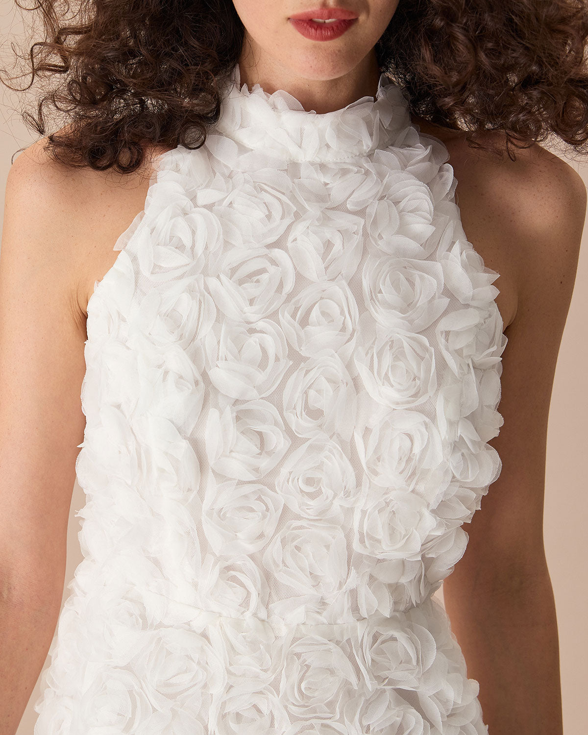 The White Mock Neck Tie-Back Mini Dress & Reviews - White - Dresses | RIHOAS The White Mock Neck Tie-Back Mini Dress & Reviews - White - Dresses | RIHOAS