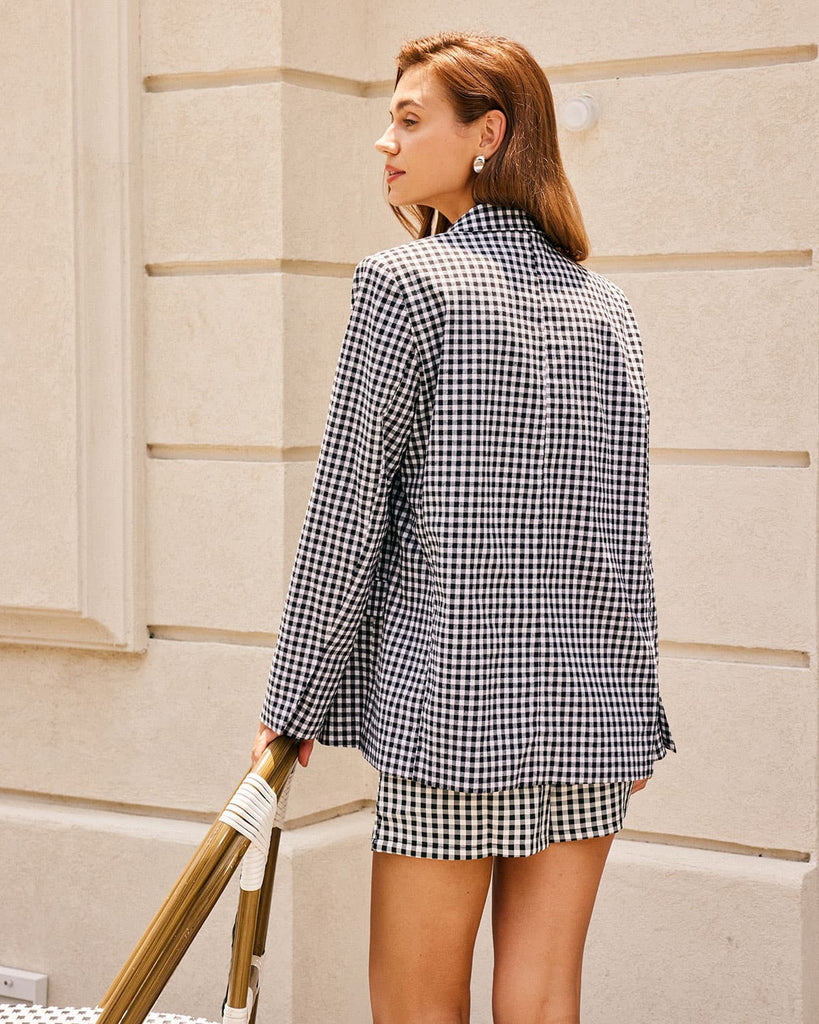 The Plaid Single-Breasted Blazer Outerwear - RIHOAS