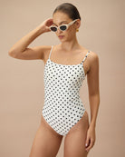 The Polka Dot Backless One-Piece Swimsuit One-Pieces - RIHOAS