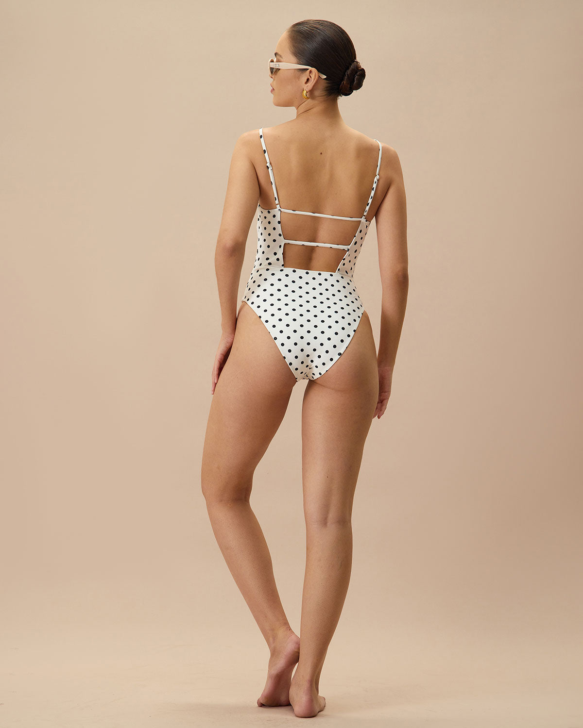 The Polka Dot Backless One-Piece Swimsuit One-Pieces - RIHOAS