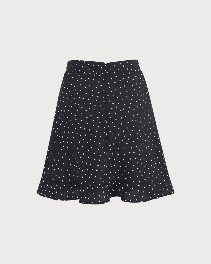 The Polka Dot Ruffle Hem Skirt Bottoms - RIHOAS