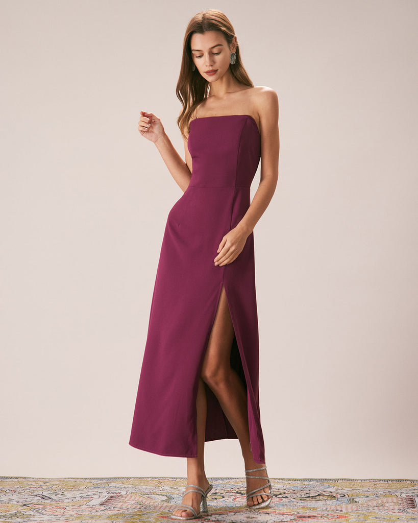 The Purple Pearl Strap Maxi Dress Dresses - RIHOAS