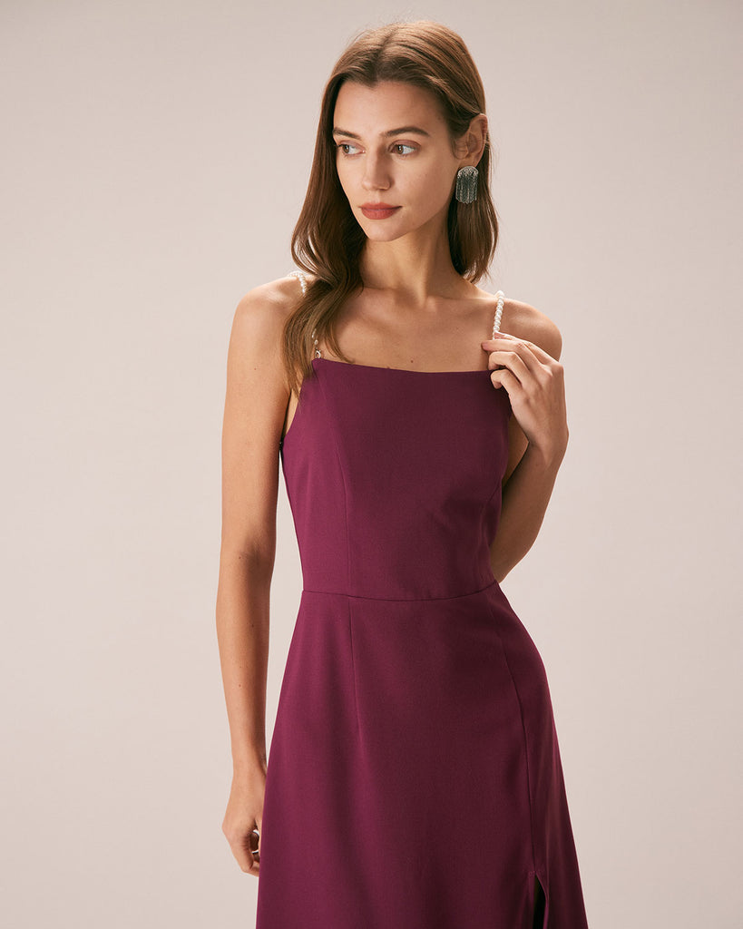 The Purple Pearl Strap Maxi Dress Dresses - RIHOAS