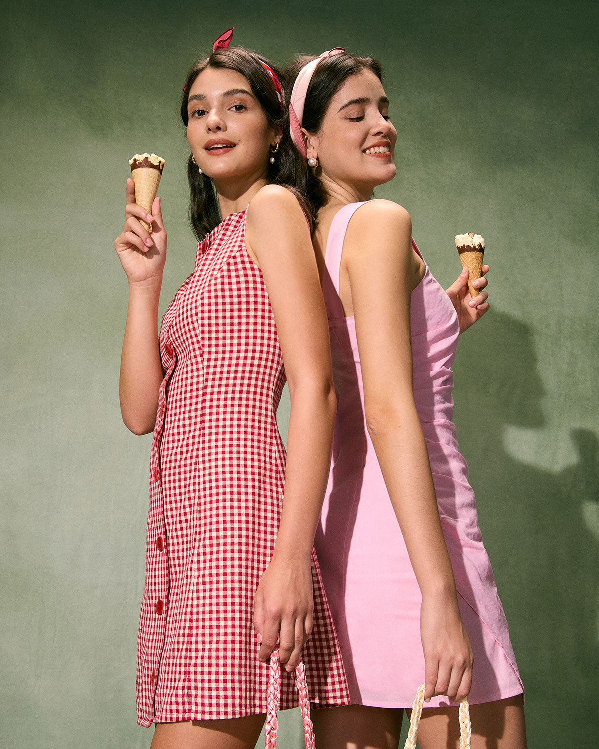 The Red Boat Neck Plaid Mini Dress Dresses - RIHOAS