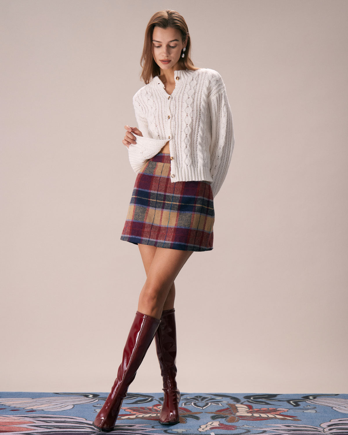Plaid Tweed Skirt Dress Unique Bargains Women's Plaid Pinafore