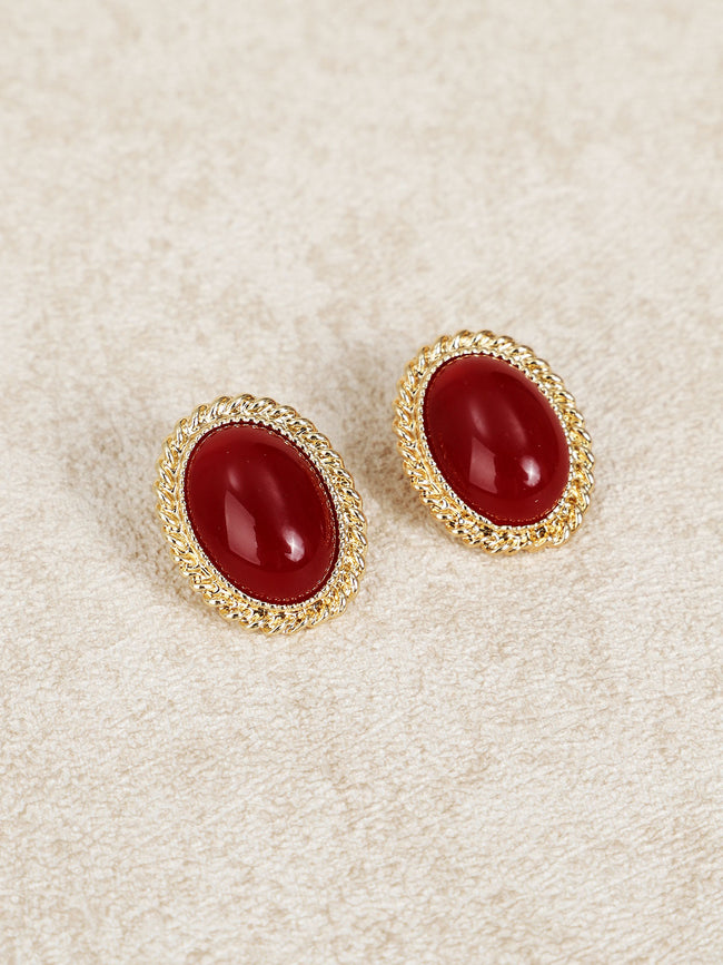 Retro Oval Earrings