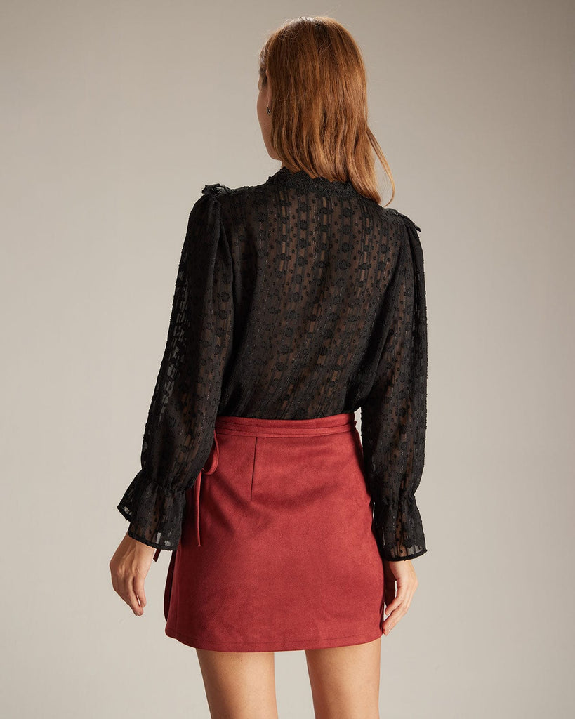 The Ruffled Lace Top Tops - RIHOAS