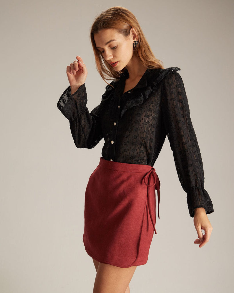 The Ruffled Lace Top Tops - RIHOAS