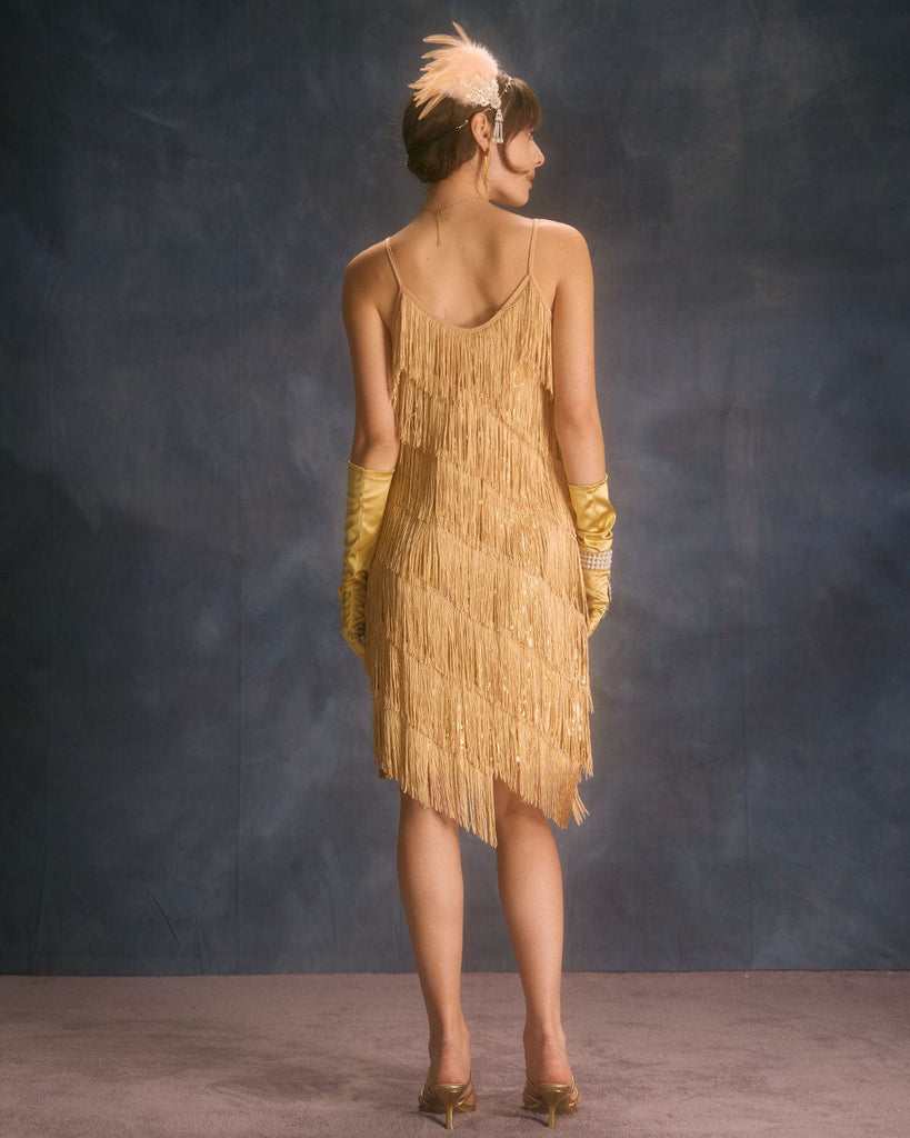 The Sequin Fringe Slip Dress Dresses - RIHOAS