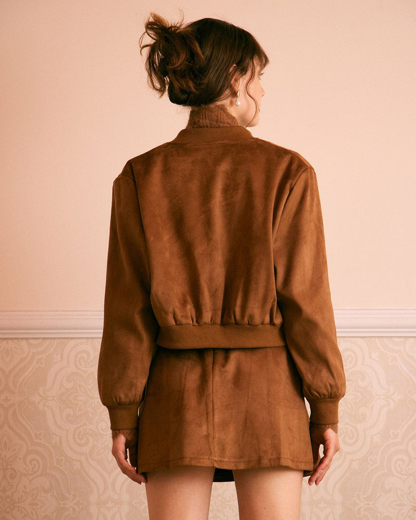 The Single-Breasted Suede Jacket Outerwear - RIHOAS