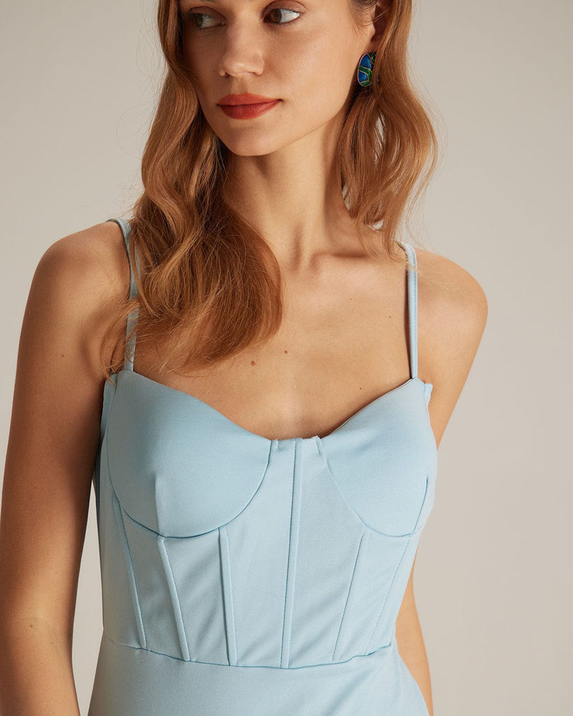 The Solid Boned Dress Slip Dress Dresses - RIHOAS