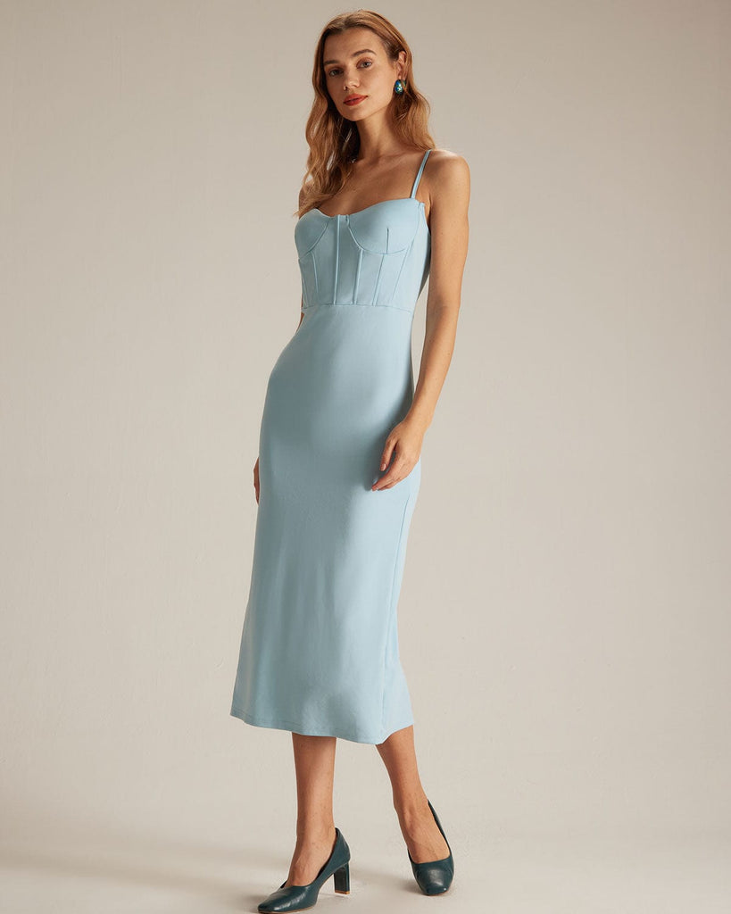 The Solid Boned Dress Slip Dress Dresses - RIHOAS