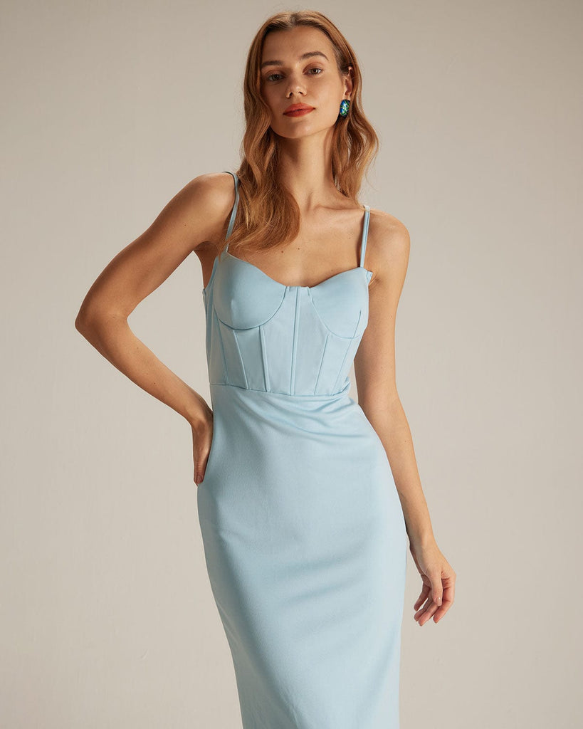 The Solid Boned Dress Slip Dress Dresses - RIHOAS